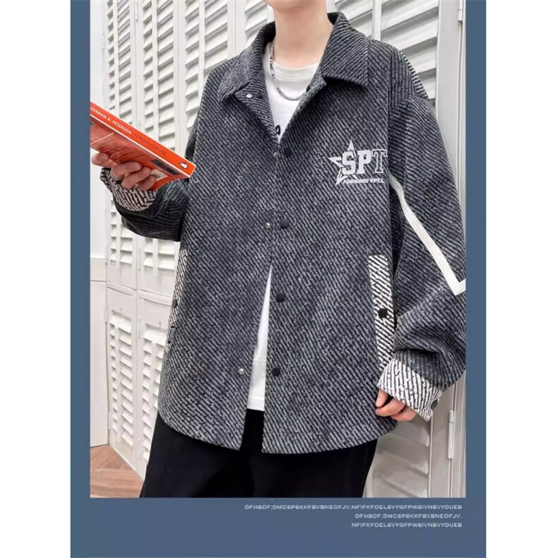 网络图现货潮牌帅气重磅男士宽松可拆卸连帽休闲外套JLY005-P78,女装短外套,星座715-7