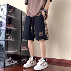 风短裤男夏季美式复古拼接五分裤潮牌宽松大码XZ102B-1DK509P25，男装牛仔裤，星座102B-1