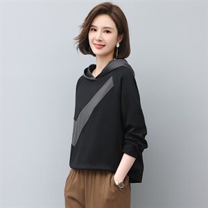 2024年春秋季新款刺绣卫衣女连帽衫韩版休闲百搭长袖上衣服女棉图片