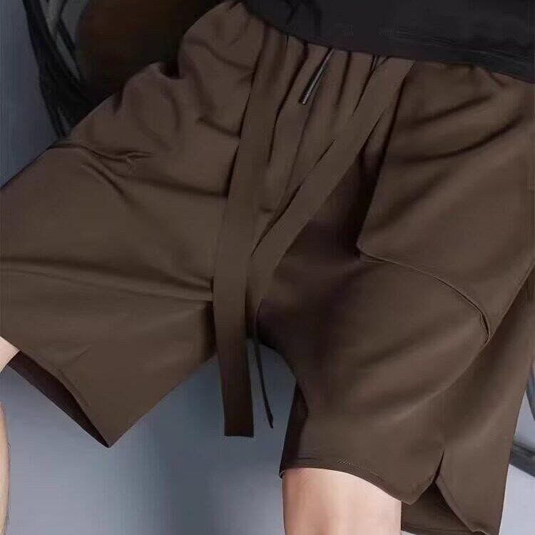 夏季冰丝直筒西装短裤男士薄款沙滩裤潮牌宽松休闲五分裤D600-P40，男装牛仔裤，星座1001-1