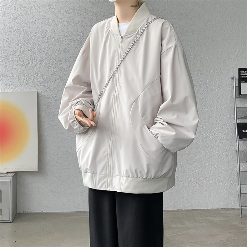 M-8XL春季棒球服外套男大码立领飞行员夹克潮牌休闲衣服JK001P65,男装夹克,电商B312