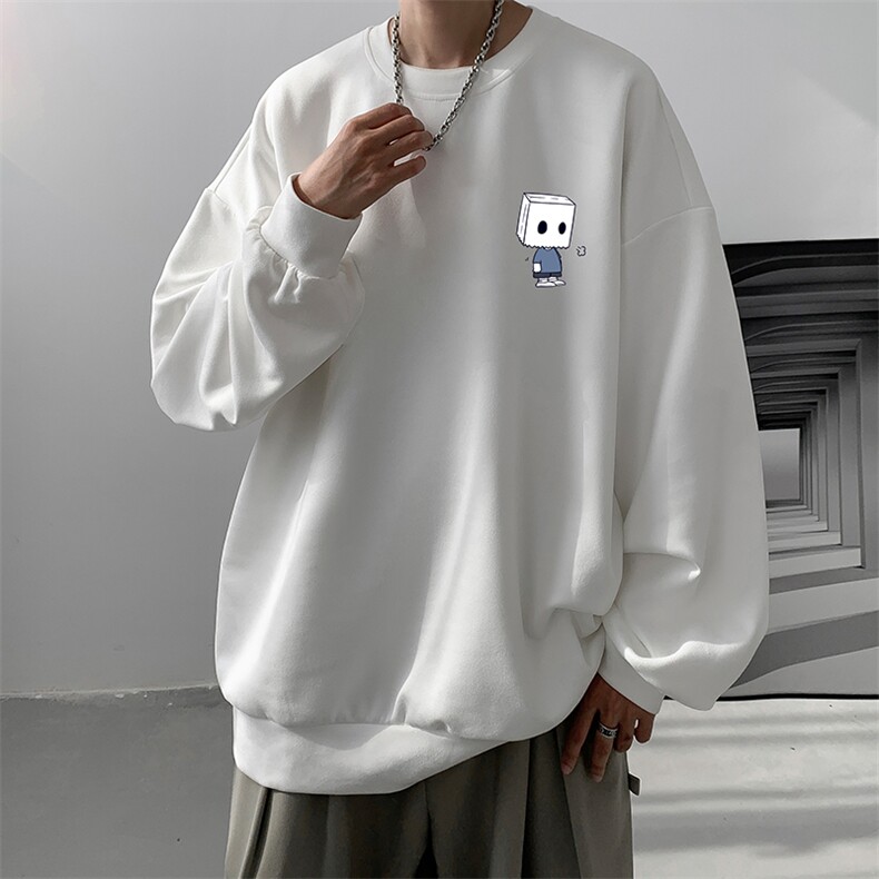 麂皮绒卫衣男大码重磅长袖t恤男JW81400-P35,男装卫衣,电商A040