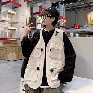 2025夏新款美式复古多口袋工装马甲男 MJ512图片