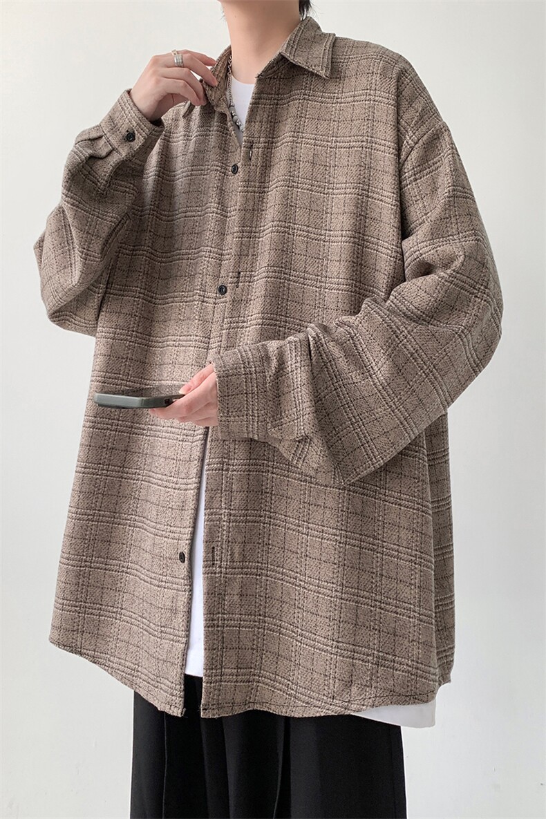 长袖厚款格子衬衫男KD623-P30,男装衬衫,电商D312