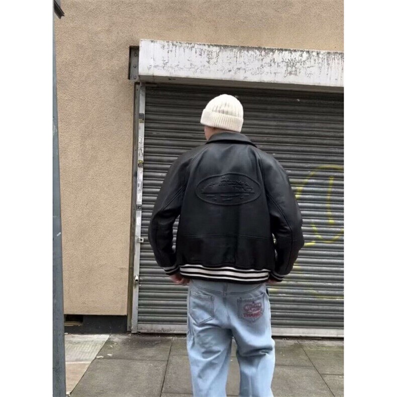 W9436-P88网图现货美式街头复古皮衣新款百搭机车夹克潮流外套,男装皮衣,星座1608-2