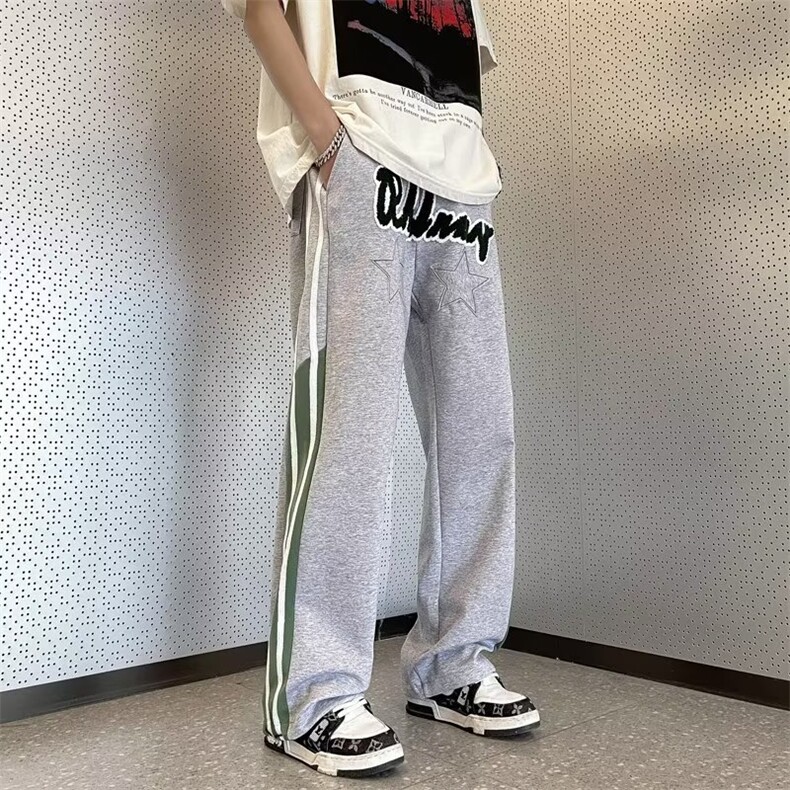 长裤直筒青春流行休闲裤字母宽松型休闲裤YK103P38,男装休闲裤,星座1116-2
