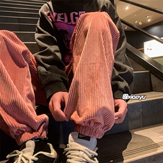 XZ616秋冬季新款灯芯绒束脚垂感百搭休闲裤TY965P55控68，男装休闲裤，星座512A（原616）