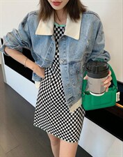 欧韩风拼接风牛仔外套，其它，锋味