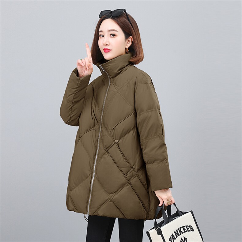 2023冬季新款时尚立领宽松羽绒服显瘦保暖外套,女装羽绒服,依恋蒂丝