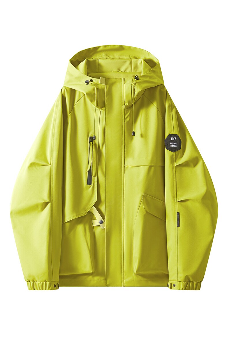 春秋户外冲锋衣男女同款防风防水连帽工装外套登山服夹克2481-P75,男装夹克,星座1403A
