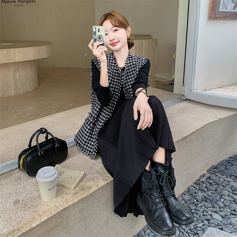 ~~！！毛呢马甲套装连衣裙P185265,女装套装/套裙,2C262