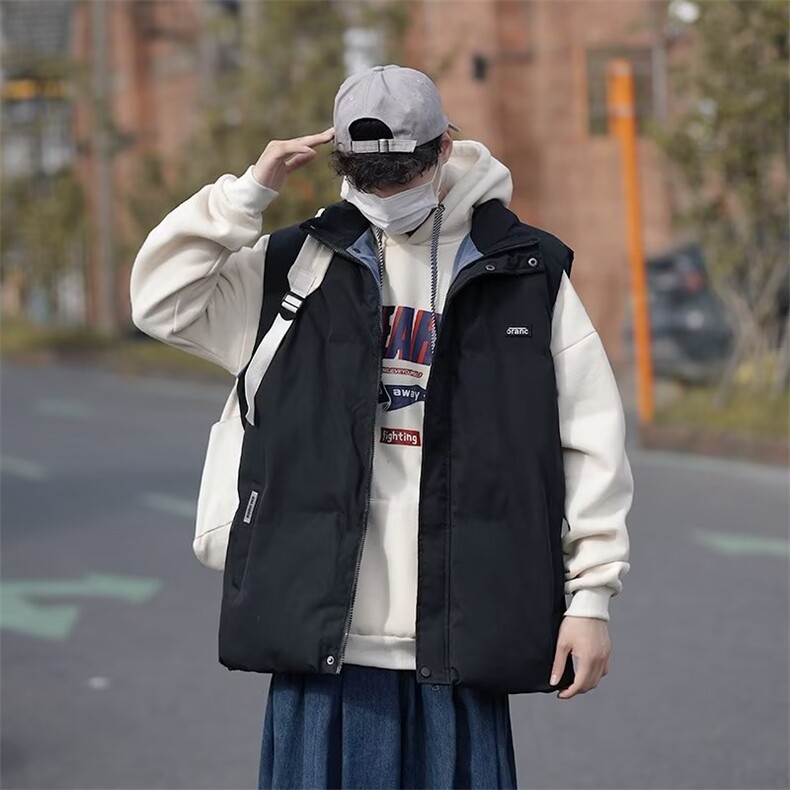 日系复古纯色服秋冬美式户外机能防水立领马甲背心男W6280-P54,男装背心/马甲,星座512-3