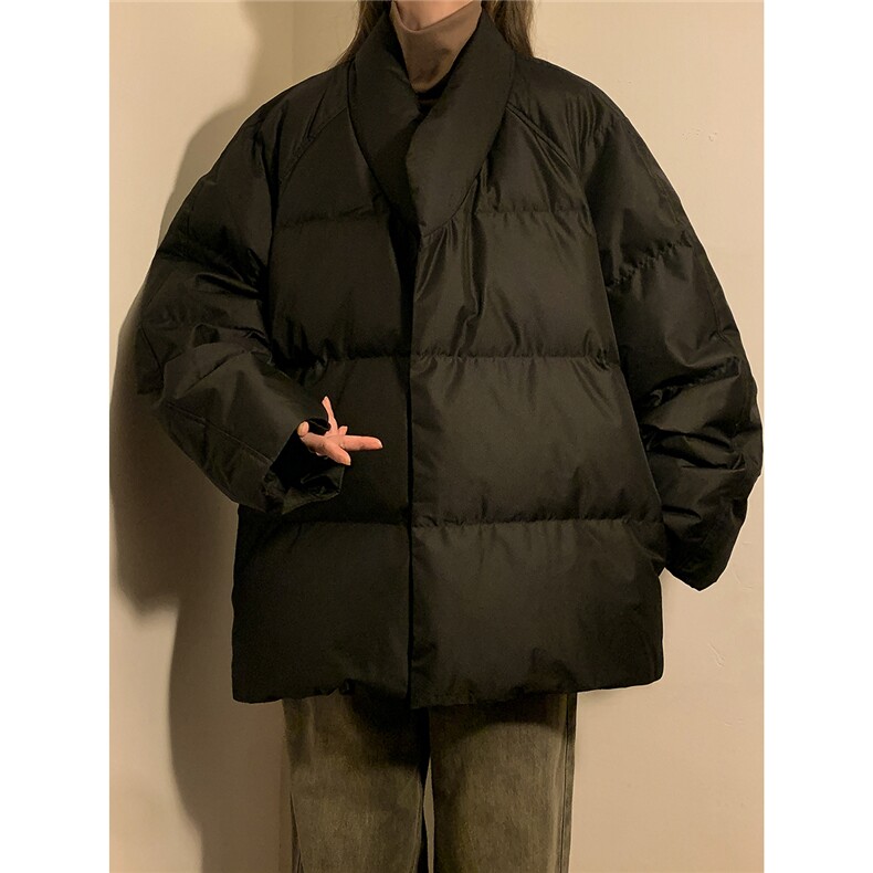 中性风黄灯羽绒防风手套设计V领和服式羽绒服男YR77712P218控298,男装羽绒服,星座227-7
