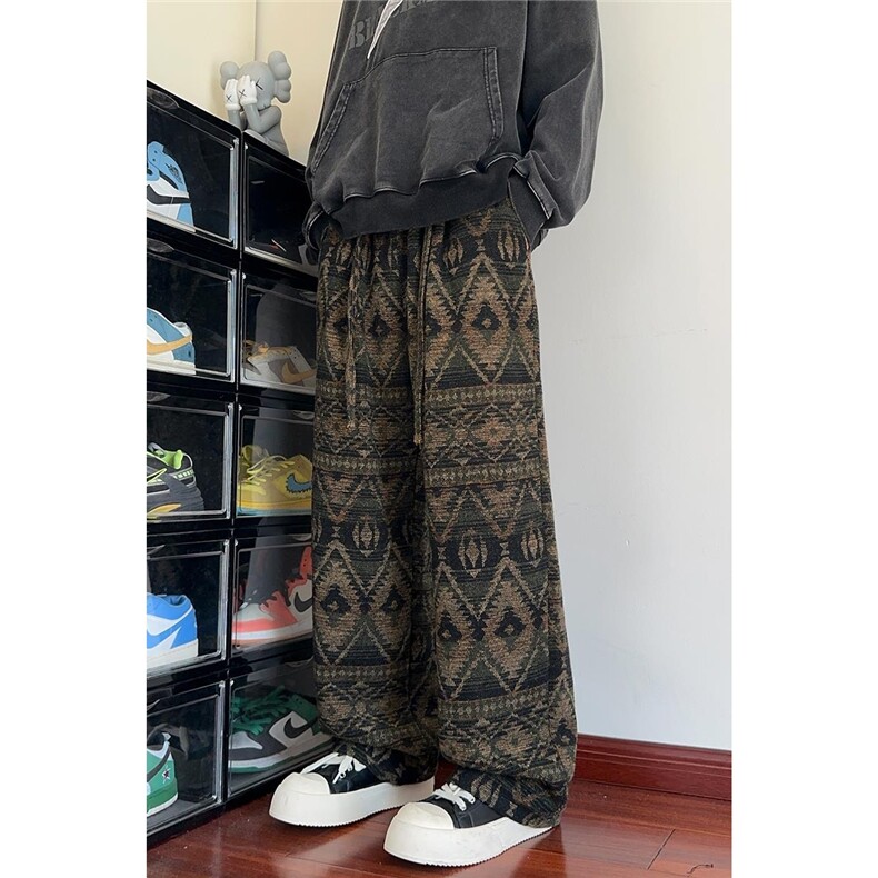 秋季时尚复古提花毛呢民族风大码直筒休闲裤男K5685-特P50控98,男装休闲裤,电商A001-1