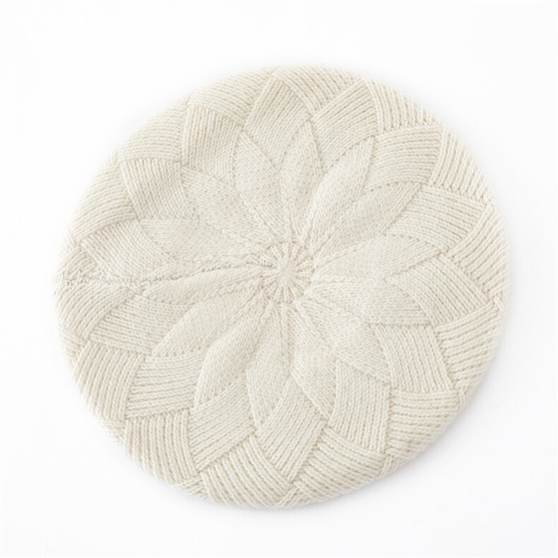 新款纯山羊绒贝雷帽女秋冬毛线针织显脸小韩系高端大头围帽子，帽子，戎咖羊绒