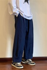 秋季新款宽松褶边工装休闲裤XZ604-KG35-P55控68，男装工装外套，星座604