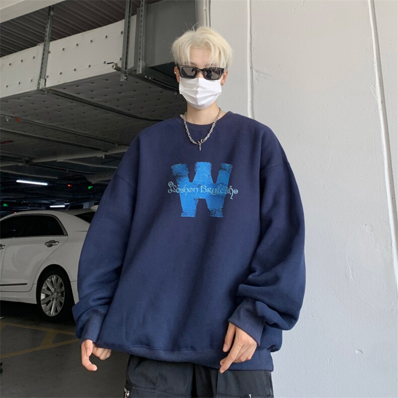 ！ 圆领卫衣男装港风长袖T恤男外套男WY237-特P23图片
