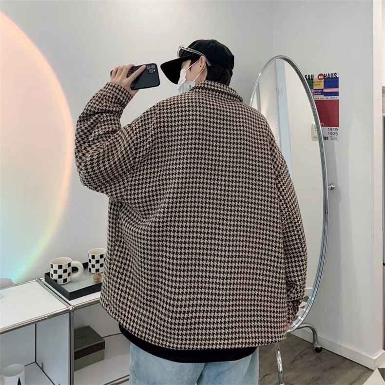 潮流夹克潮男春季千鸟格夹克H128P57,男装夹克,星座1116-2