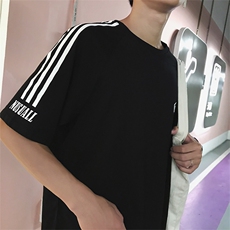 204-DT1803-P20卡通短袖男圆领纯棉t恤衫夏季学生日系嘻哈潮流，男装T恤，星座204