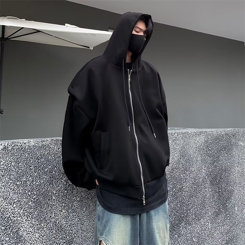 高街hiphop卫衣男连帽街头美式重磅潮痞帅上衣开衫外套WC440-P48,女装短外套,星座1008-2