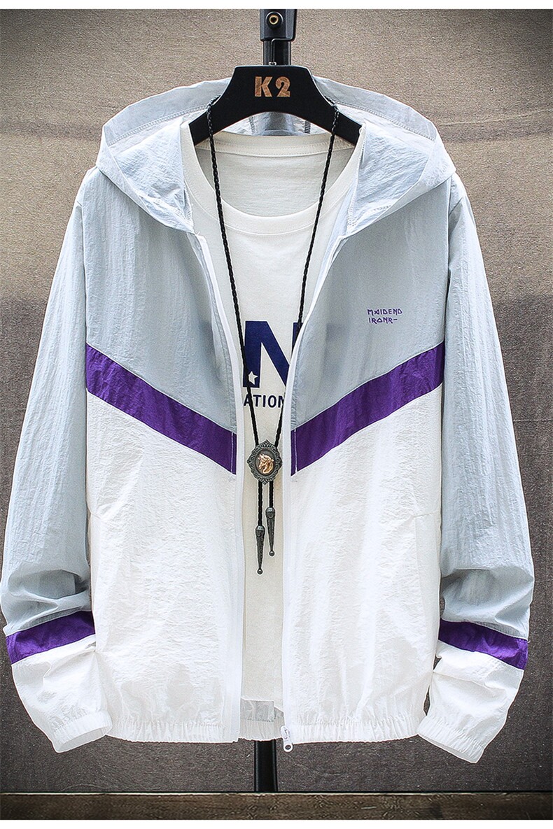 防晒衣服男春秋夏季韩版潮流情侣透帅气夹克超薄款外套HS8806,男装夹克,星座509