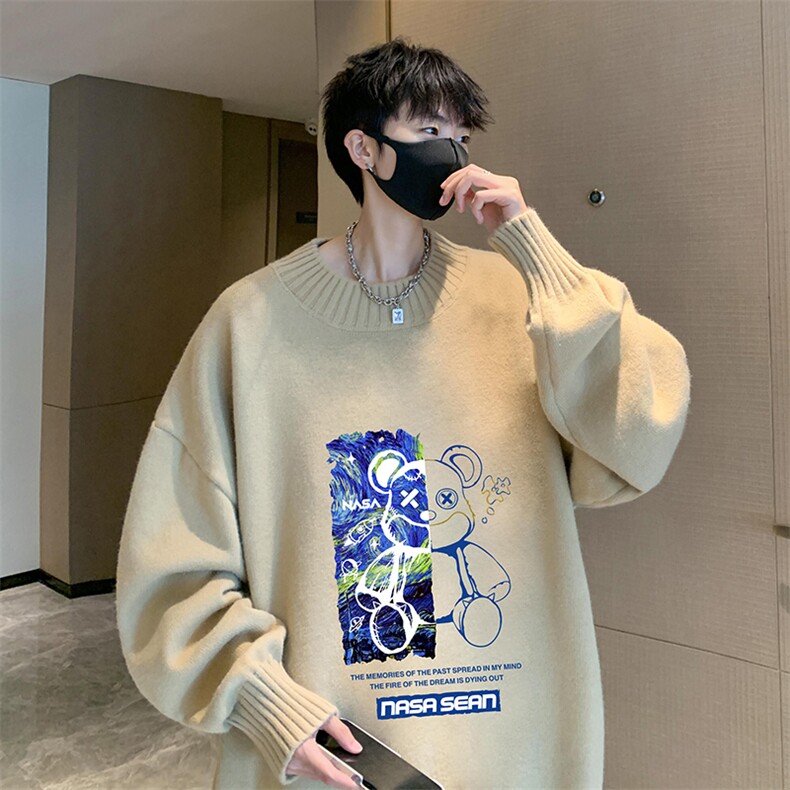半高领毛衣男士大码针织衫男毛线衣男 M18290-P45 加绒款-P65图片