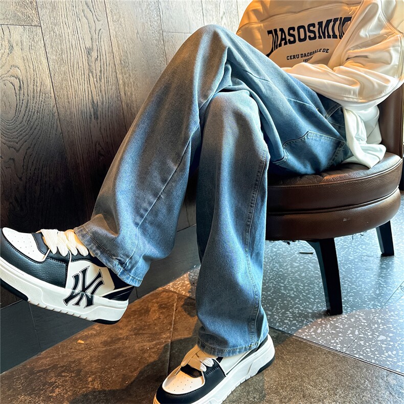 K1222-p35-控58oversizecleanfit牛仔裤褶皱直筒裤老爹裤长裤,男装牛仔裤,星座103A-1