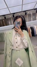 2022春季新款清新西装半身裙两件套，女装西装，monica.m