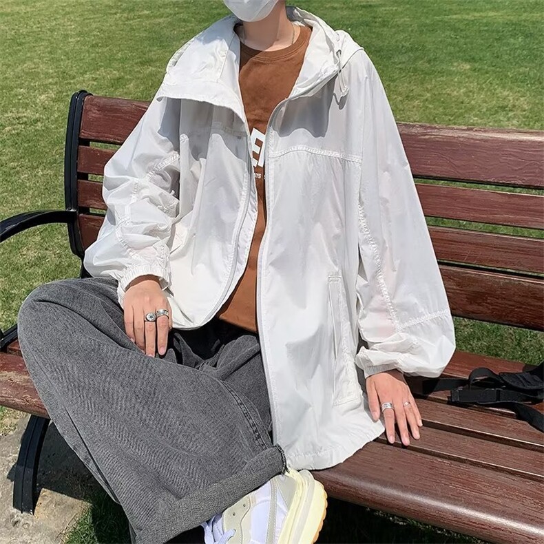 防紫外线连帽夹克男夏季薄款冰丝户外防晒服冲锋衣Y118-P37,男装防晒衣,星座1109-3