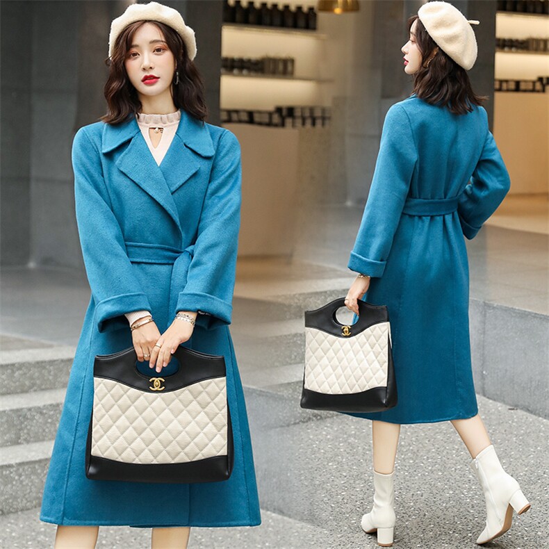 气质优雅个性减龄百搭潮流舒适个性优雅双面羊绒大衣毛呢外套，女装毛呢外套，天丝秀