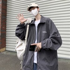 拼接撞色防晒衣男夏季日系潮牌情侣外套新款夹克风衣W3374-P40，男装夹克，星座512-2