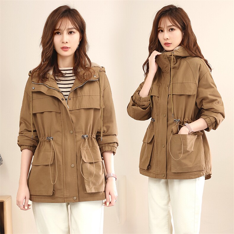 2023冬装新款加厚连帽派克服图片