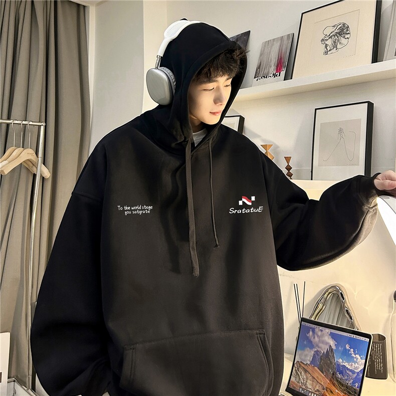 ！重磅大码M-4XL得物品质加厚连帽卫衣RH6232-特P35加绒42,男装卫衣,星座610B-1