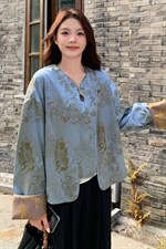 【已出货】内含买家秀新中式气质风外套2C372-9029-P145控198，女装短外套，2C372