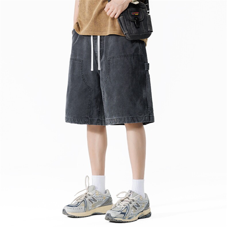 短裤夏季薄款阔腿工装裤运动休闲水洗直筒裤A436-5268-P5578,男装牛仔裤,电商A436