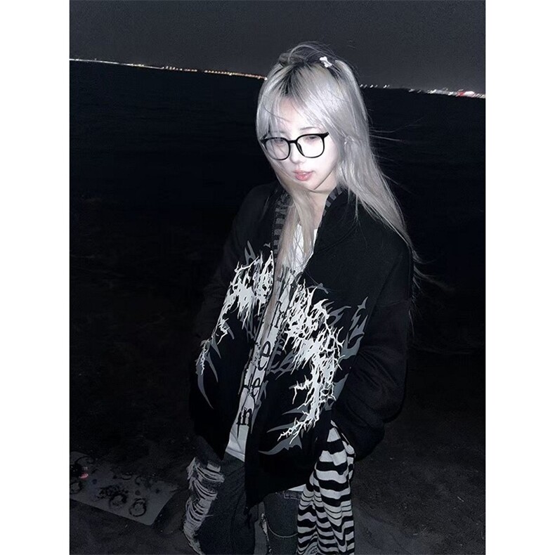 网图美潮350克华棉印花连帽开衫卫衣W1795/特P52,男装卫衣,电商B350