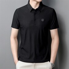 青年夏季2022无缝男士短袖POLO衫透气时髦商务潮流半袖上衣P65，男装Polo衫，星座1105-3