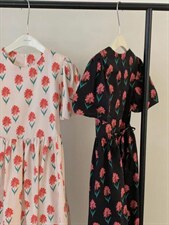 韩风小花连衣裙，女装连衣裙，欧妮卡蒂蔓