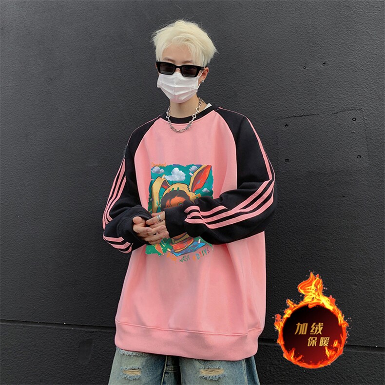 抖音得物供货提供视频秋冬重磅美式宽松织带圆领卫衣0730,男装卫衣,电商A486