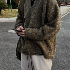 复古V领慵懒风宽松百搭针织衫毛衣MY063-P63，男装针织衫/毛衣，星座313A(原308A-2)