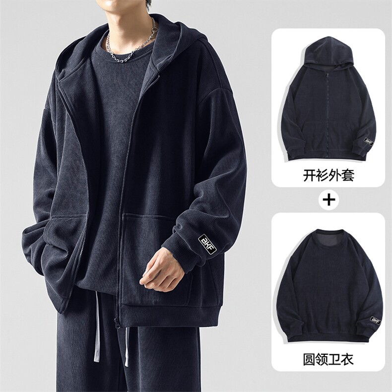 重磅条绒套装垂顺休闲宽松 KW801-特批131图片
