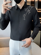 秋冬男士烫砖社会小伙店主风长袖衬衫301A-1/CS601/P58，男装衬衫，星座301A-1