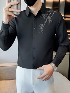 秋冬男士烫砖社会小伙店主风长袖衬衫301A-1/CS601/P58图片