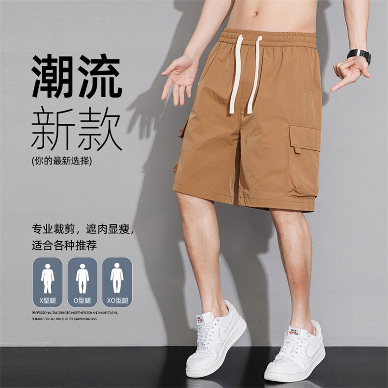 新款工装短裤男潮牌ins休闲裤宽松大码中裤五分裤D0610-P43图片