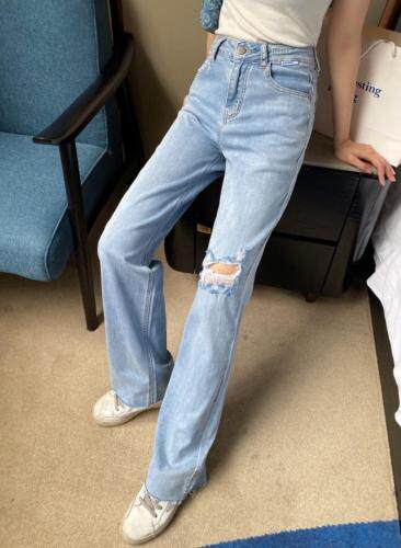 破洞牛仔裤，女装牛仔裤，可家 cutiesister
