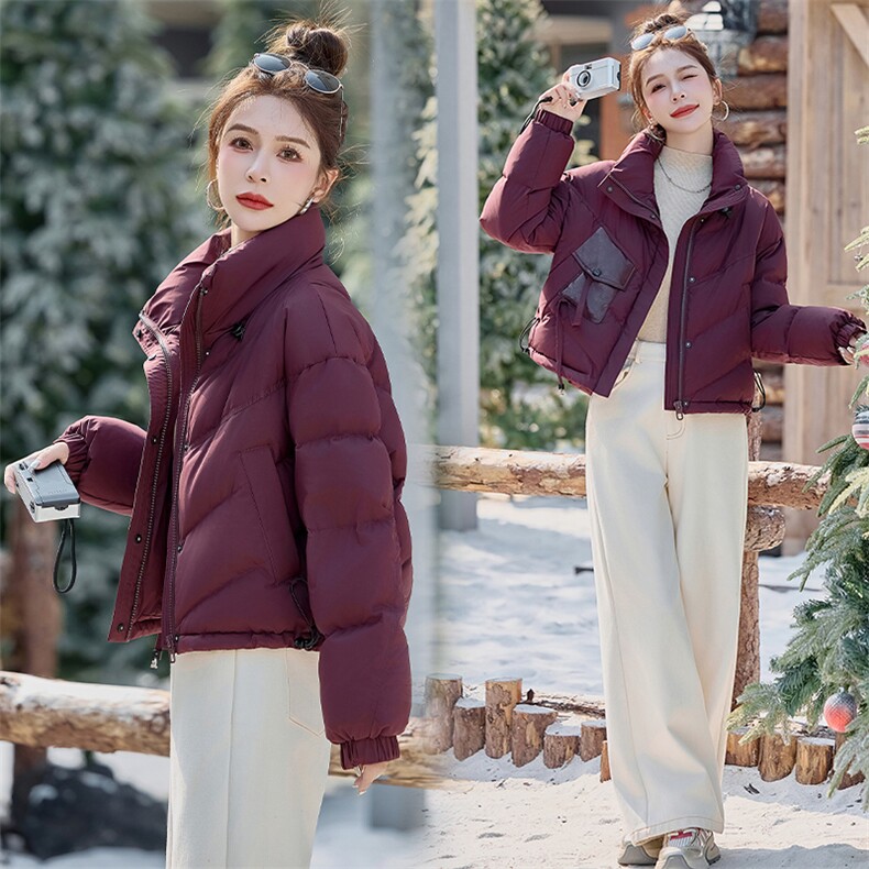 美拉德羽绒服女短款2025冬季新款超好看小个子白鸭绒外套滑雪服潮,女装羽绒服,意芙
