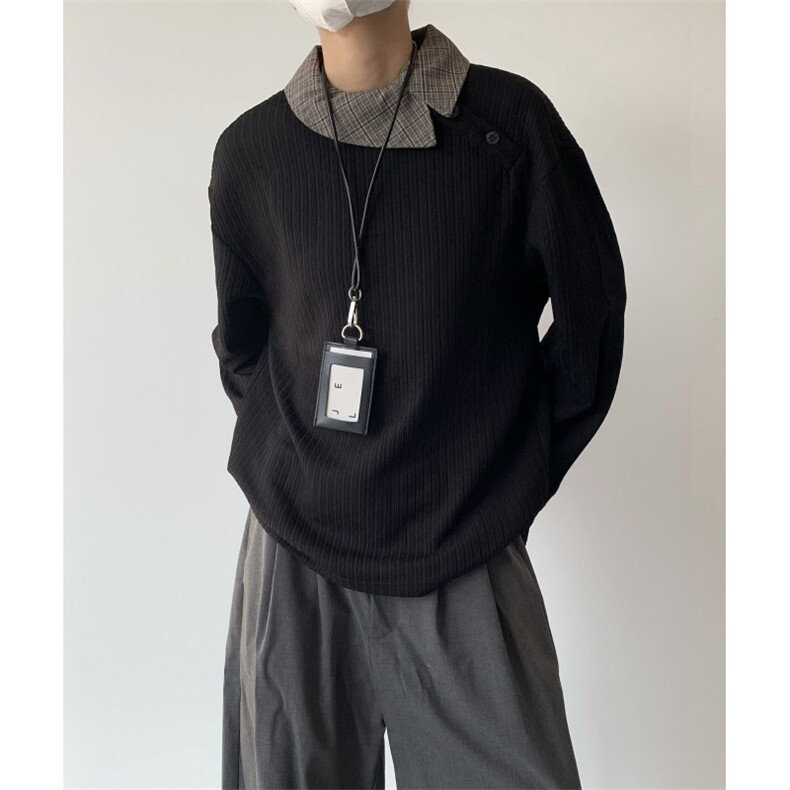 现货HT57-P55斜门襟肌理感男长袖新中式上衣男装高级感痞帅风,男装卫衣,星座1501-3