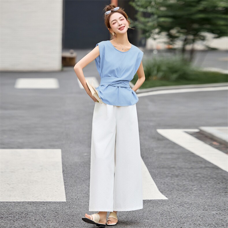 休闲套装女2025新款巨好看的韩系夏日绝美气质穿搭显瘦减龄两件套,女装套装/套裙,意芙