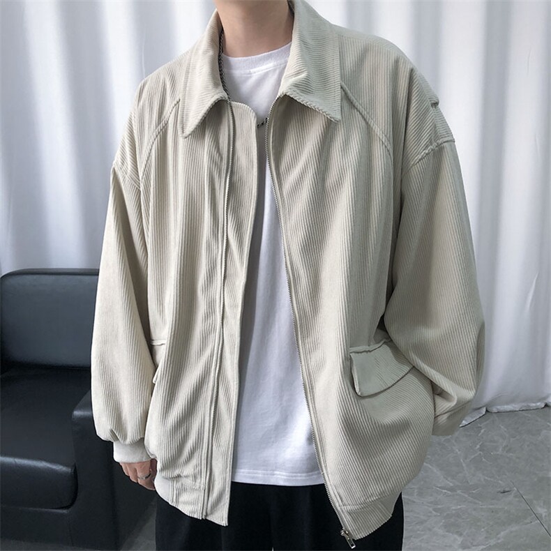 现货主推高品质灯芯绒夹克外套男潮宽松休闲大码A351-JK013-P90图片