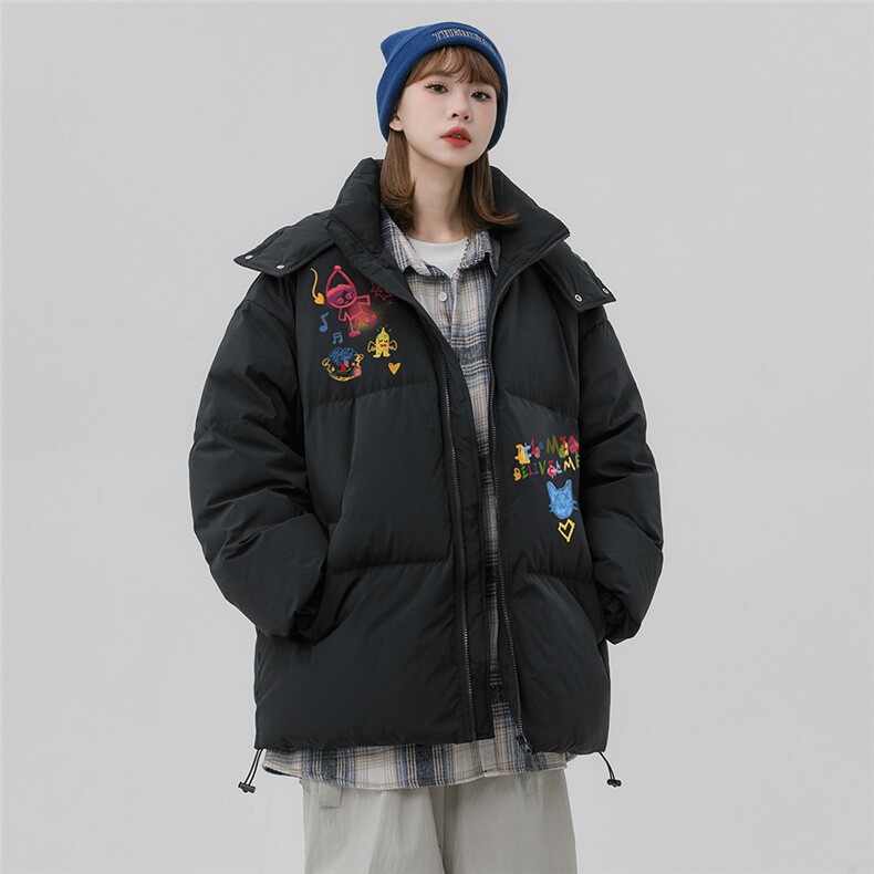 中性风新款冬季时尚百搭宽松印花棉服外套MY6216P115控158,男装棉衣,电商A268